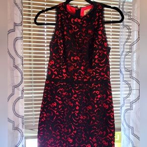 Milly lace and hot pink dress, size 6